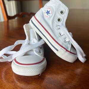 Converse Kids White and Red High-Top Sneakers